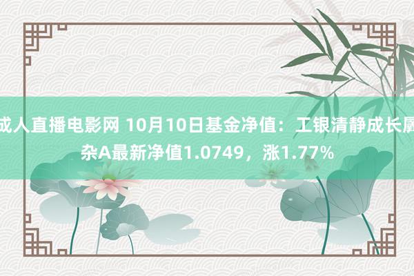 成人直播电影网 10月10日基金净值：工银清静成长羼杂A最新净值1.0749，涨1.77%