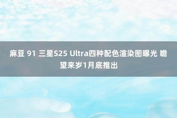 麻豆 91 三星S25 Ultra四种配色渲染图曝光 瞻望来岁1月底推出