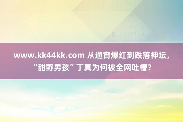 www.kk44kk.com 从通宵爆红到跌落神坛，“甜野男孩”丁真为何被全网吐槽？