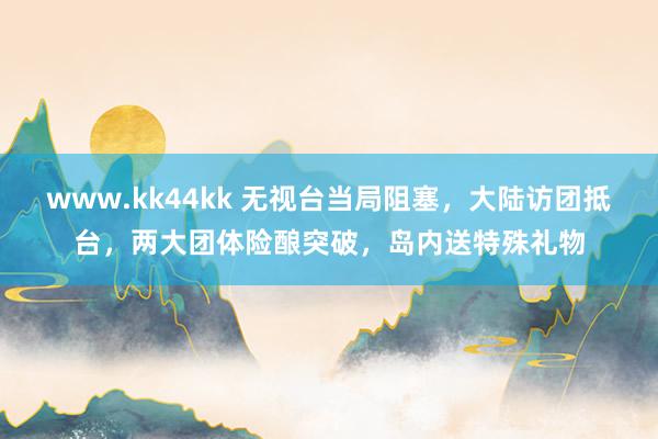 www.kk44kk 无视台当局阻塞，大陆访团抵台，两大团体险酿突破，岛内送特殊礼物