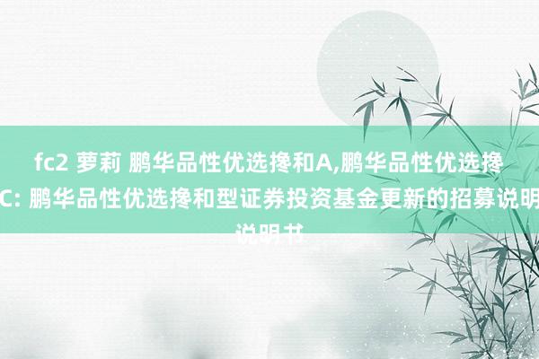 fc2 萝莉 鹏华品性优选搀和A,鹏华品性优选搀和C: 鹏华品性优选搀和型证券投资基金更新的招募说明书