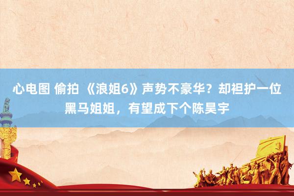 心电图 偷拍 《浪姐6》声势不豪华？却袒护一位黑马姐姐，有望成下个陈昊宇