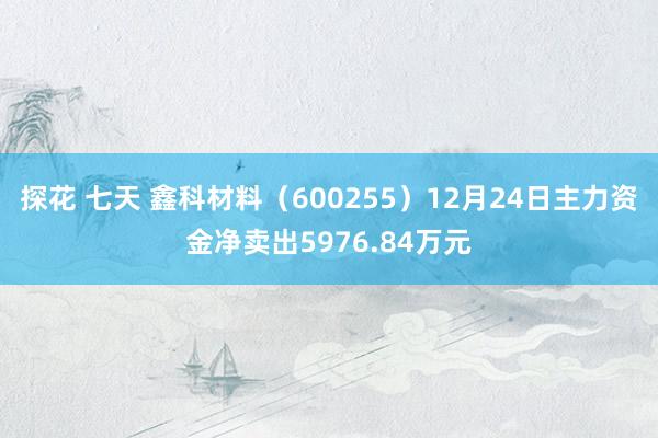 探花 七天 鑫科材料（600255）12月24日主力资金净卖出5976.84万元