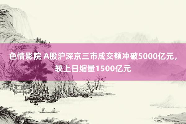 色情影院 A股沪深京三市成交额冲破5000亿元，较上日缩量1500亿元