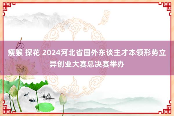 瘦猴 探花 2024河北省国外东谈主才本领形势立异创业大赛总决赛举办