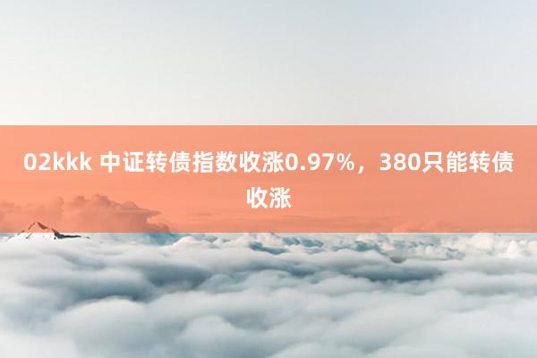 02kkk 中证转债指数收涨0.97%，380只能转债收涨
