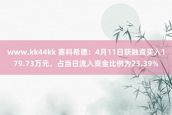 www.kk44kk 赛科希德：4月11日获融资买入179.73万元，占当日流入资金比例为23.39%