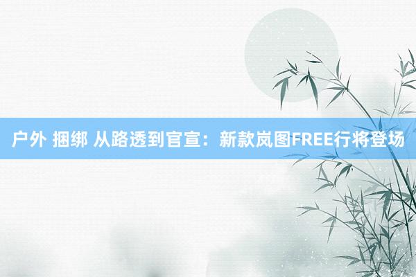 户外 捆绑 从路透到官宣：新款岚图FREE行将登场